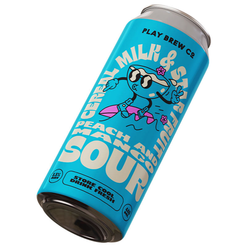 Play Cereal Milk, Starfruit, Mango & Peach Sour 440ml Cans