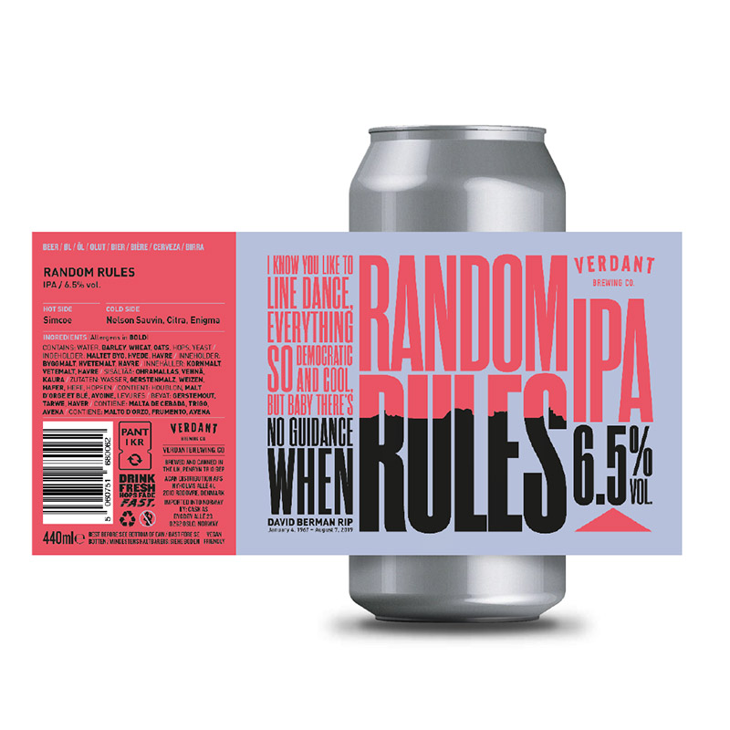 Verdant Random Rules IPA 440ml Cans