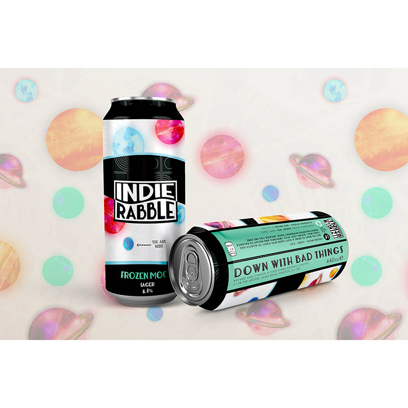 Indie Rabble Frozen Moon Lager Cans