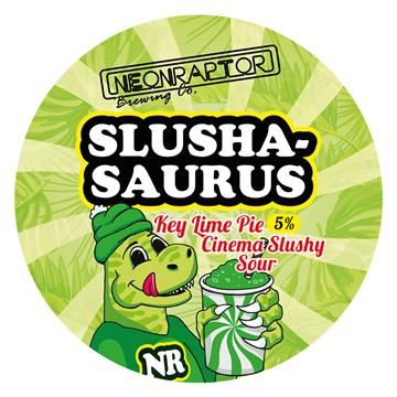 Neon Raptor Slushasaurus Key Lime Pie Sour Keg