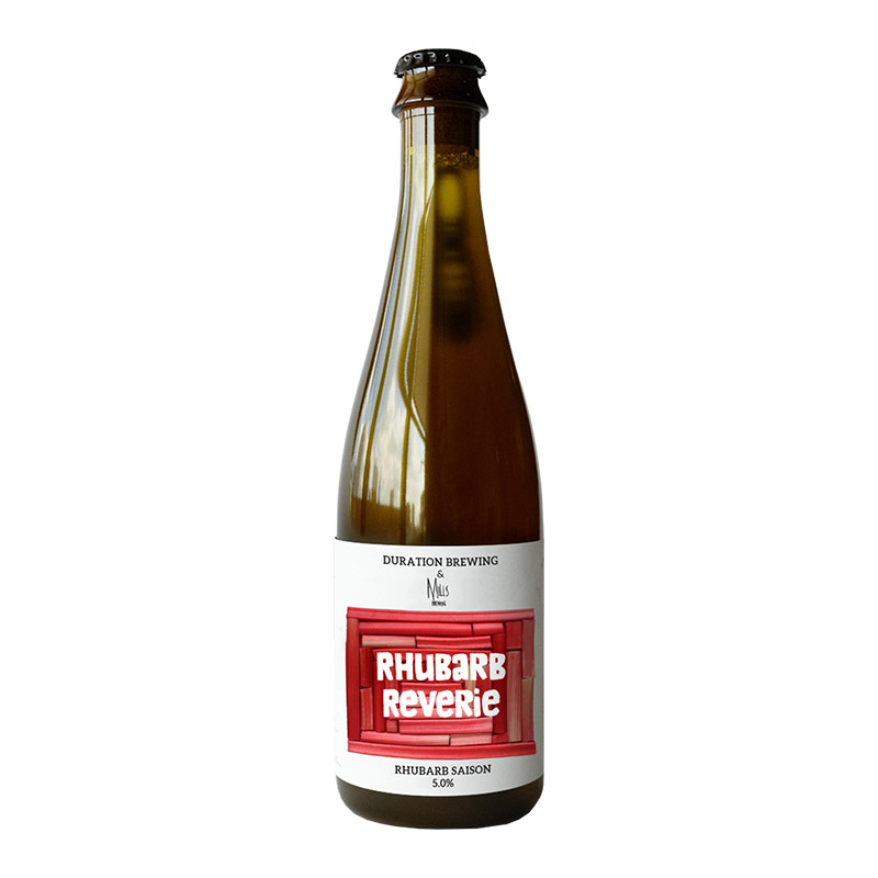 Duration Brewing X Mills Rhubarb Reverie Bottles