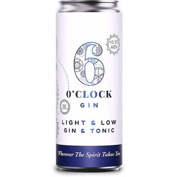 6 O'clock Gin Light & Low 250ml Cans