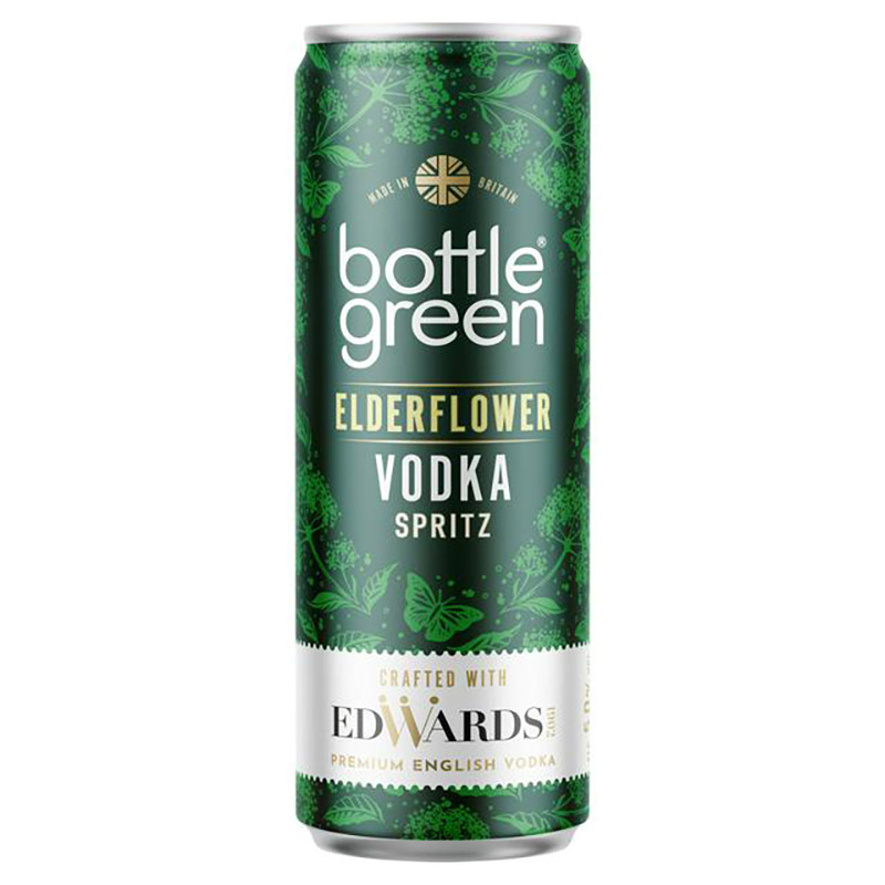 Bottle Green Elderflower Vodka Spritz 250ml Cans