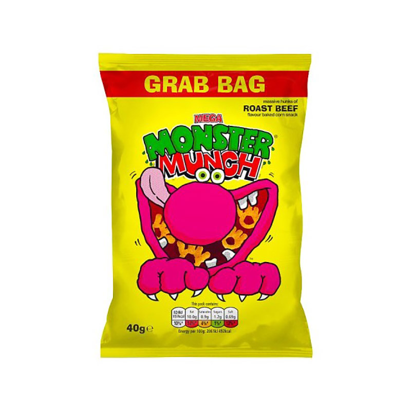 Monster Munch Mega Beef Crisps 40g x 35