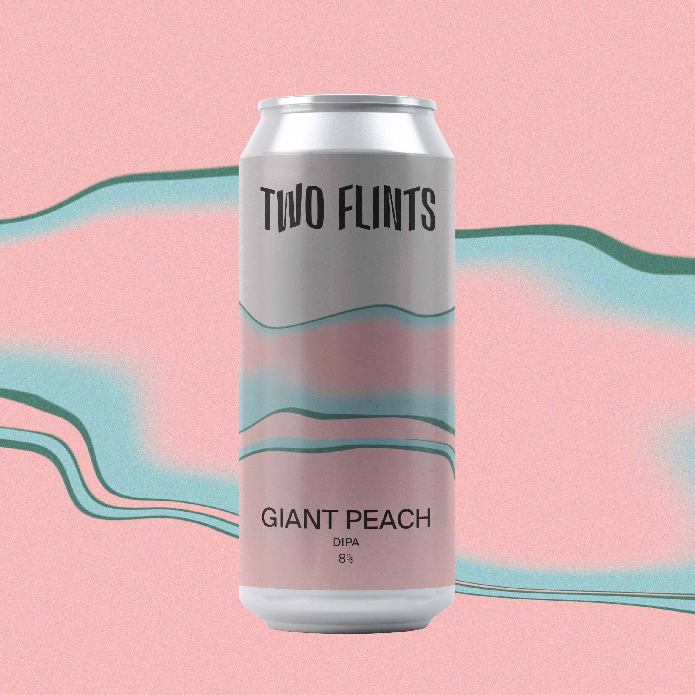 Two Flints Giant Peach DIPA Cans