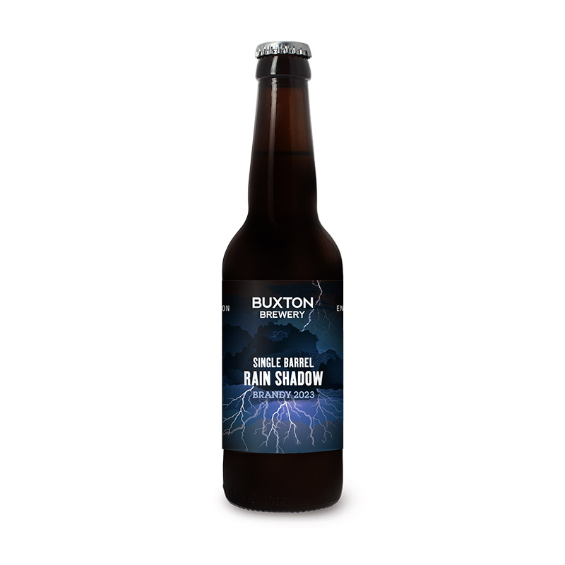 Buxton Single Barrel Rain Shadow Brandy BA Imperial Stout Bottles