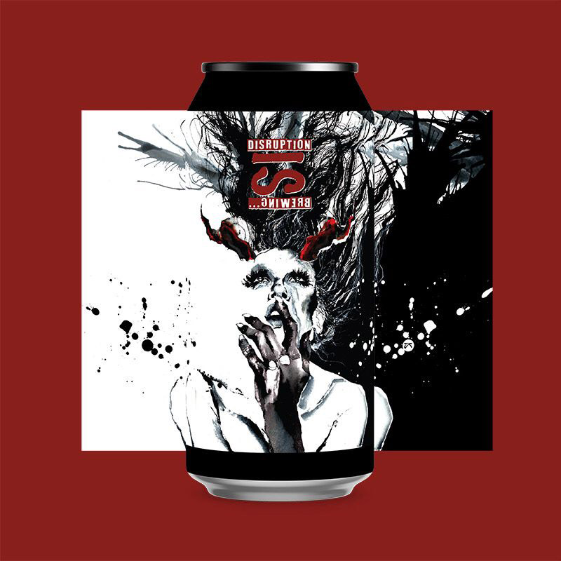 Disruption Devil Wears Lager Cans