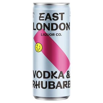 East London Liquor Vodka and Rhubarb 250ml Cans