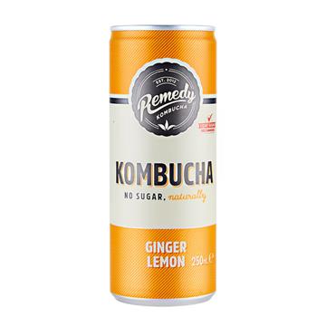 Remedy Ginger Lemon Kombucha 250ml Cans