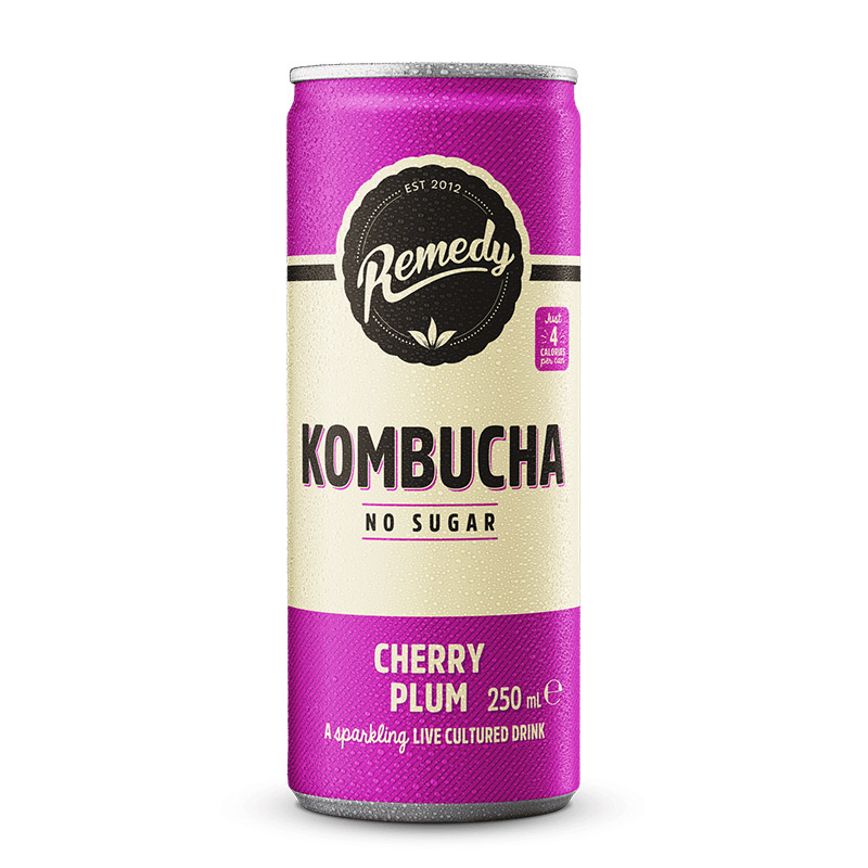 Remedy Cherry Plum Kombucha 250ml Cans