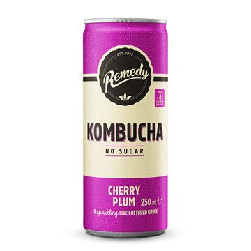 Remedy Cherry Plum Kombucha 250ml Cans