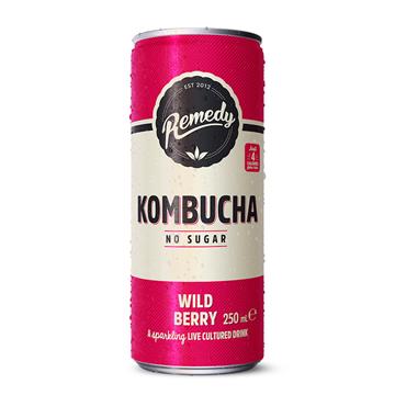 Remedy Wild Berry Kombucha 250ml Cans