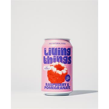 Living Things Soda Raspberry & Pomegranate Cans