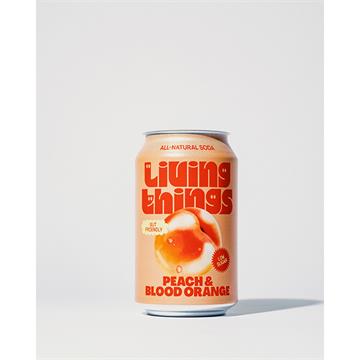 Living Things Soda Peach & Blood Orange Cans