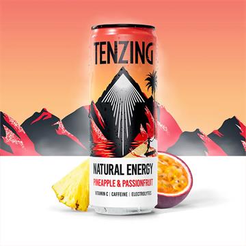 Tenzing Natural Energy Pineapple & Passionfruit Cans