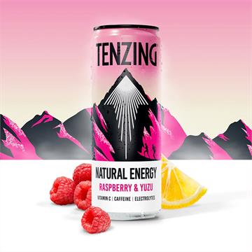 Tenzing Natural Energy Raspberry & Yuzu Cans