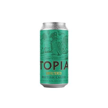 Utopian Unfiltered British Lager Cans