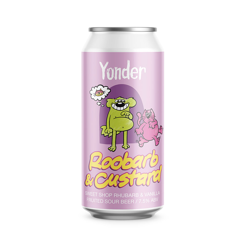 Yonder Roobarb & Custard Sweet Shop Sour Cans