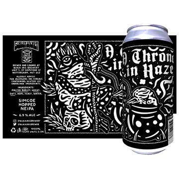 Black Iris X Goblin Smoker A Throne In Haze Simcoe Hopped NEIPA Cans