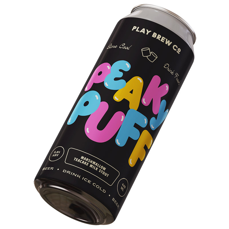 Play Peaky Puff Marshmallow Teacake Stout Cans