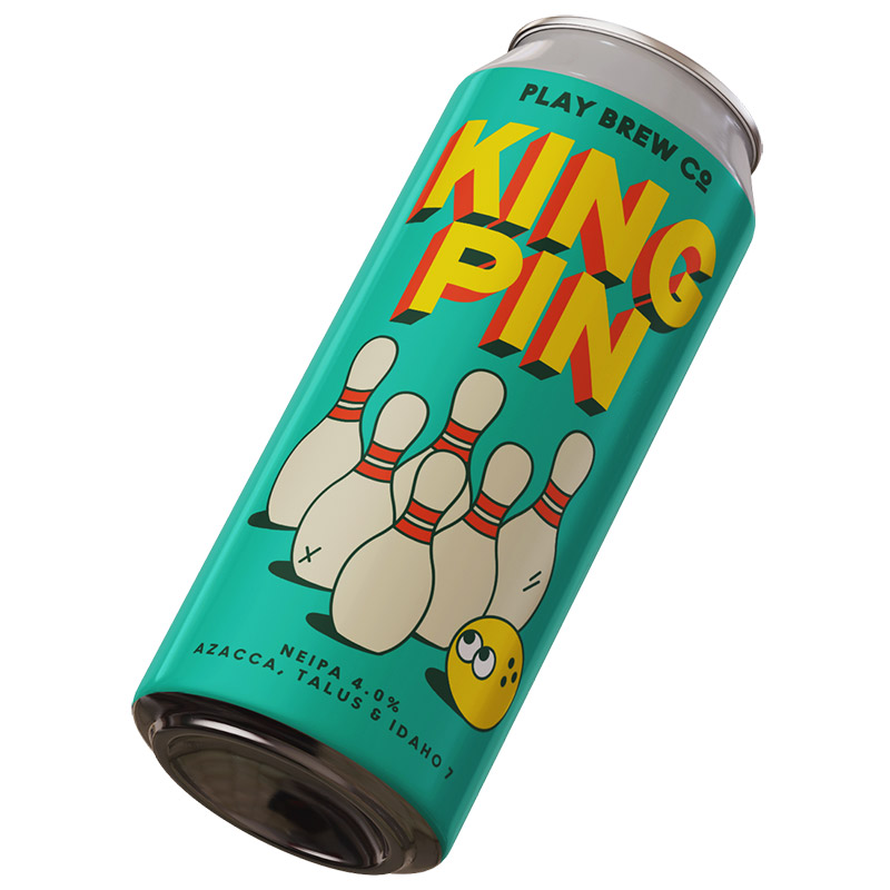 Play King Pin NE Pale/IPA Cans