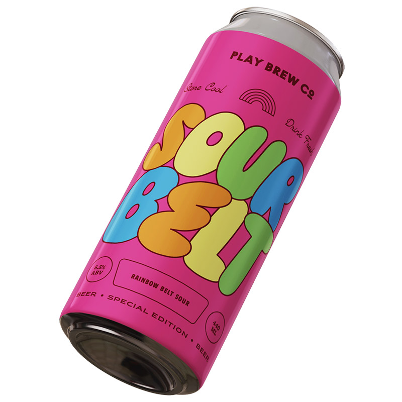 Play Sour Belt Rainbow Belt Sour Cans