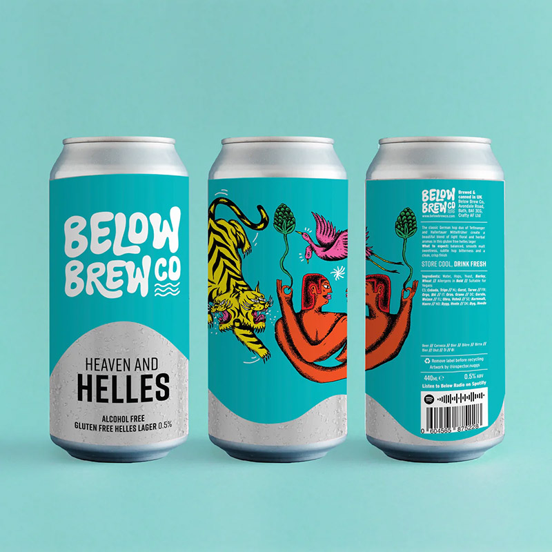 Below Brew Heaven & Helles Gluen Free Helles Lager Cans