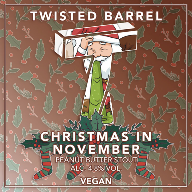 Twisted Barrel Christmas in November Peanut Butter Stout Cask