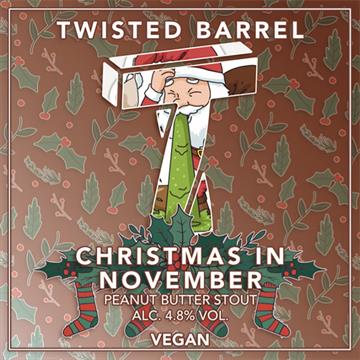 Twisted Barrel Christmas in November Peanut Butter Stout Cask