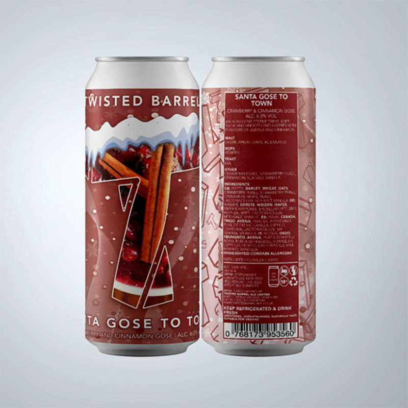 Twisted Barrel Santa Gose to Town Cranberry and Cinnamon Gose