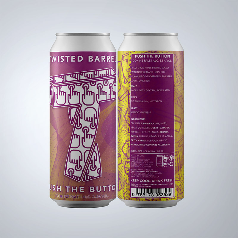 Twisted Barrel Push the Button DDH NZ Pale Cans