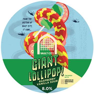 Vault City x Merakai Giant Raspberry Vanilla Lollipop Keg