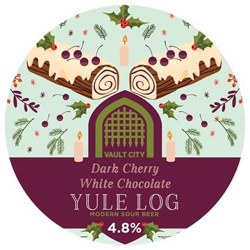 Vault City Dark Cherry White Chocolate Yule Log Keg