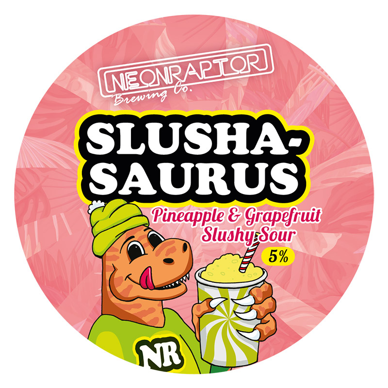 Neon Raptor Slushasaurus Pineapple And Grapefruit Sour Keg