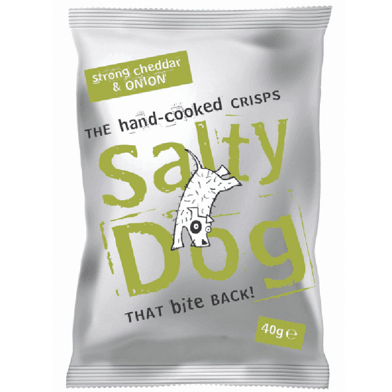 Salty Dog - Cheese and Onion Crisps 24 x 40g