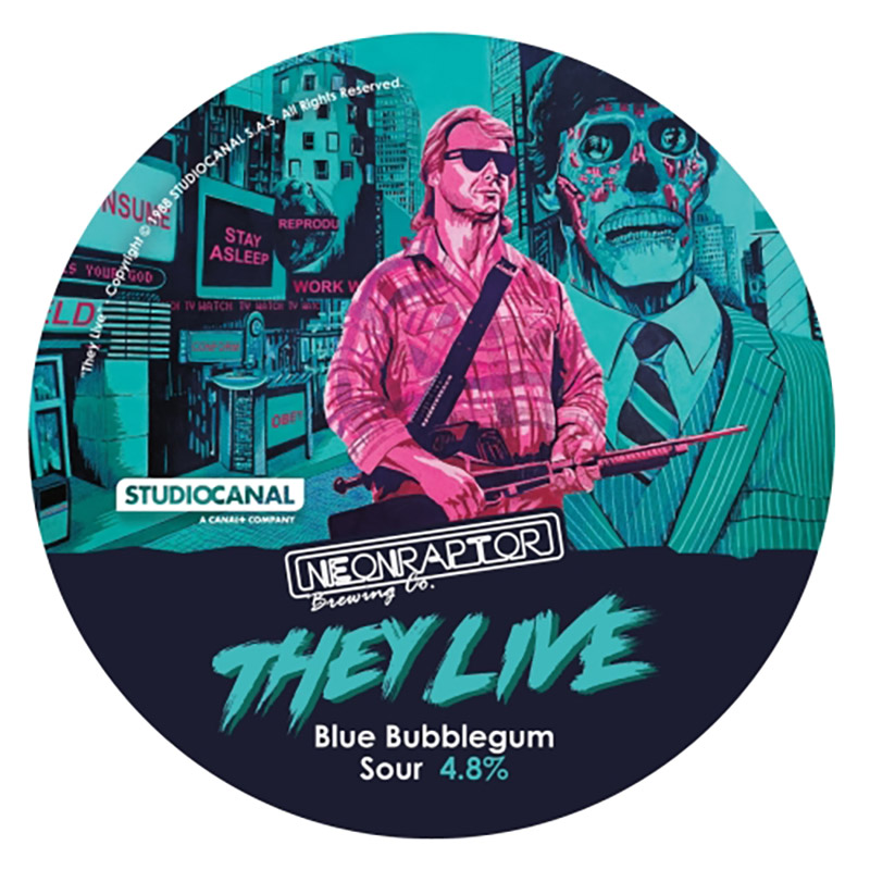 Neon Raptor John Carpenter Series They Live Bubblegum Sour Keg